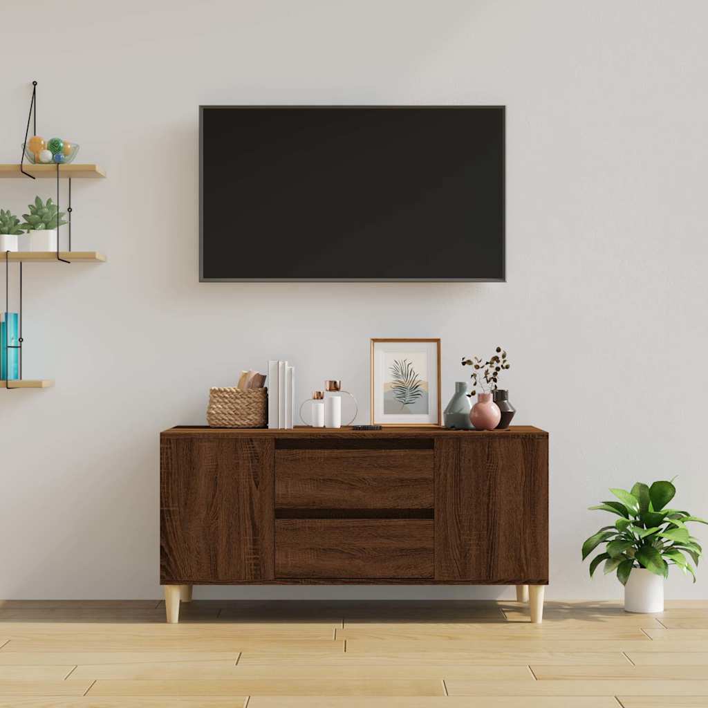 TV-Schrank Braun Eichen-Optik 102x44,5x50 cm Holzwerkstoff