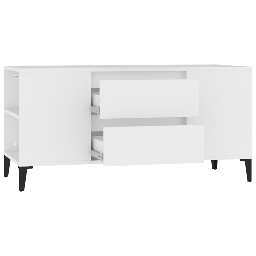 TV-Schrank Weiß 102x44,5x50 cm Holzwerkstoff
