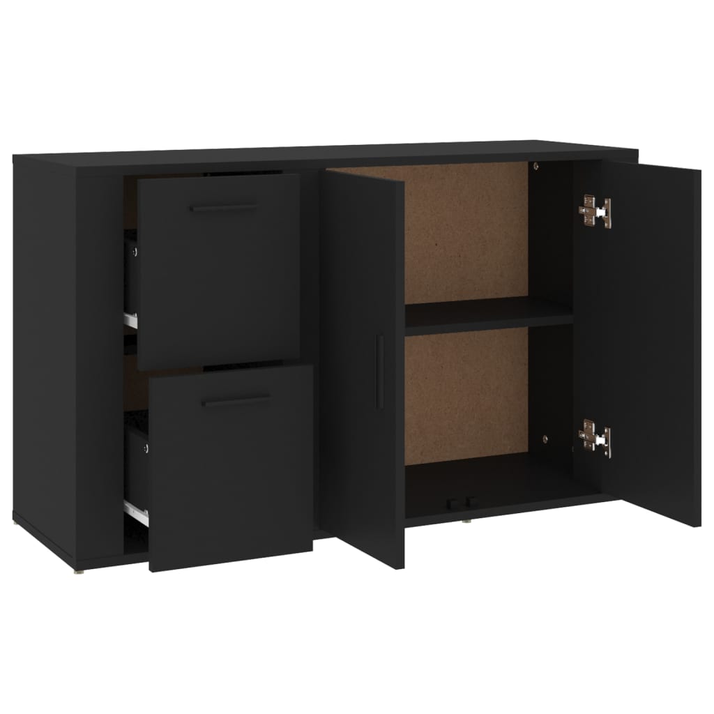 Sideboard Schwarz 100x33x59,5 cm Holzwerkstoff