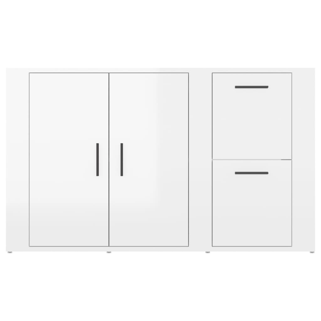 Sideboard Hochglanz-Weiß 100x33x59,5 cm Holzwerkstoff
