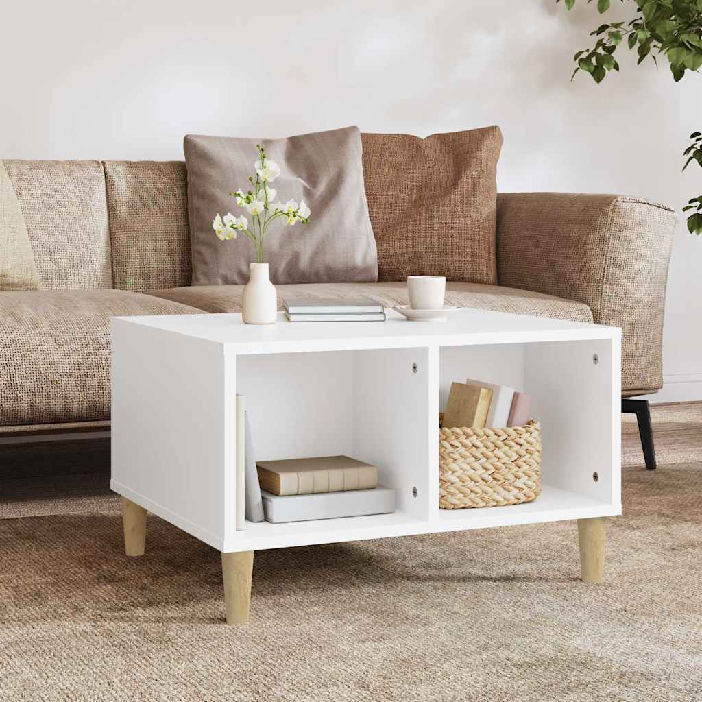 Couchtisch Weiß 60x50x36,5 cm Holzwerkstoff