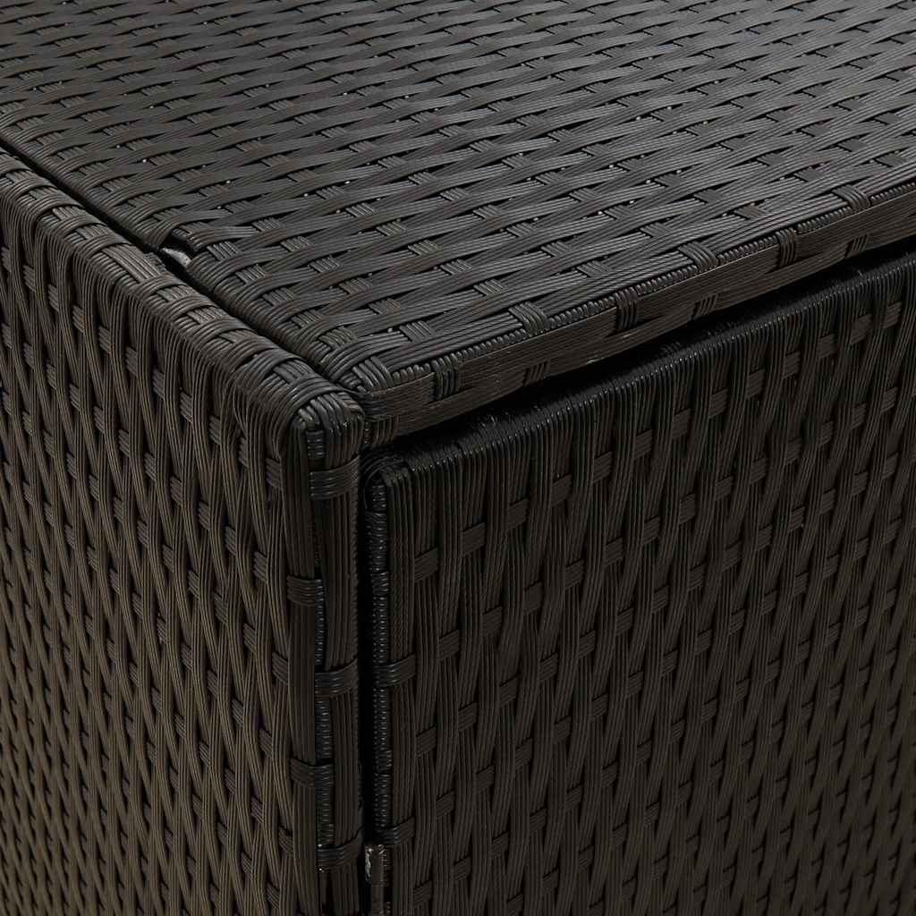 Gartenschrank Schwarz 198 x 55,5 x 80 cm Poly Rattan