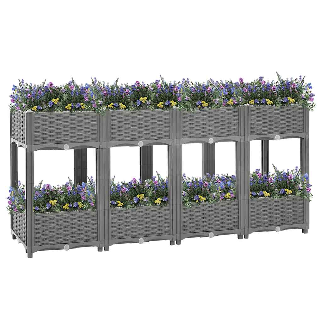 Hochbeet 160x40x71 cm Polypropylen