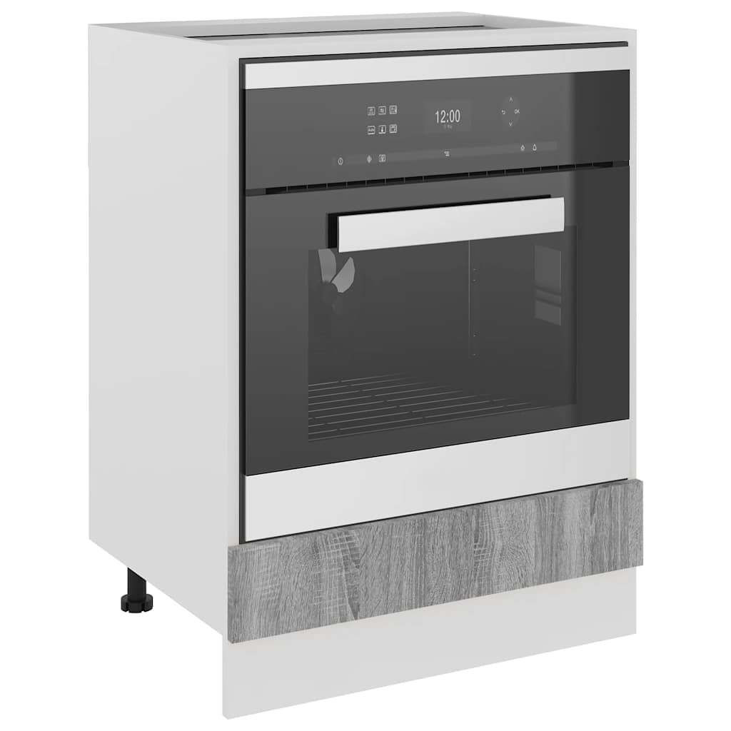 Herdumbauschrank Lyon Grau Sonoma 60x46x81,5 cm Holzwerkstoff