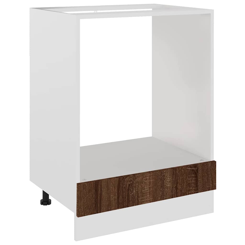 Herdumbauschrank Lyon Braun Eichen-Optik 60x46x81,5 cm Holzwerkstoff