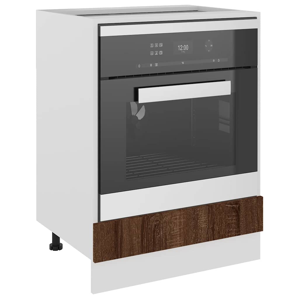Herdumbauschrank Lyon Braun Eichen-Optik 60x46x81,5 cm Holzwerkstoff