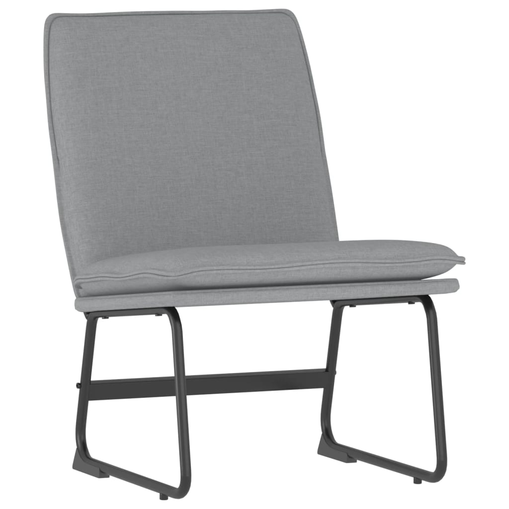 Loungesessel Hellgrau 52x75x76 cm Stoff