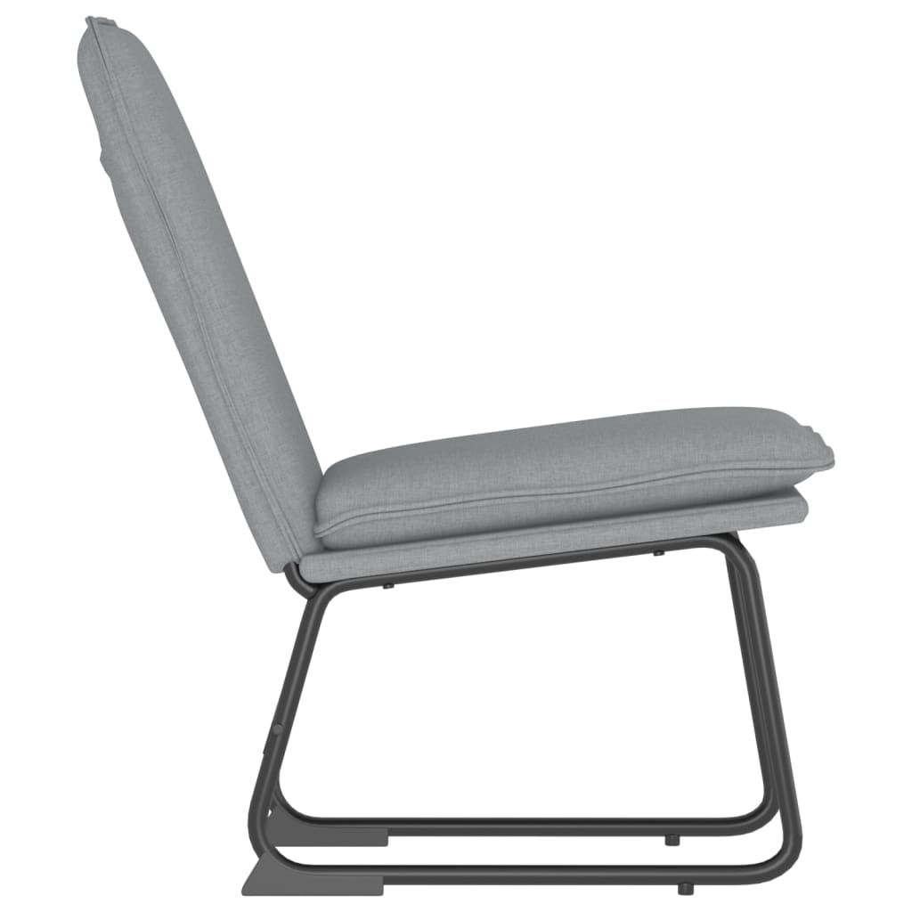 Loungesessel Hellgrau 52x75x76 cm Stoff