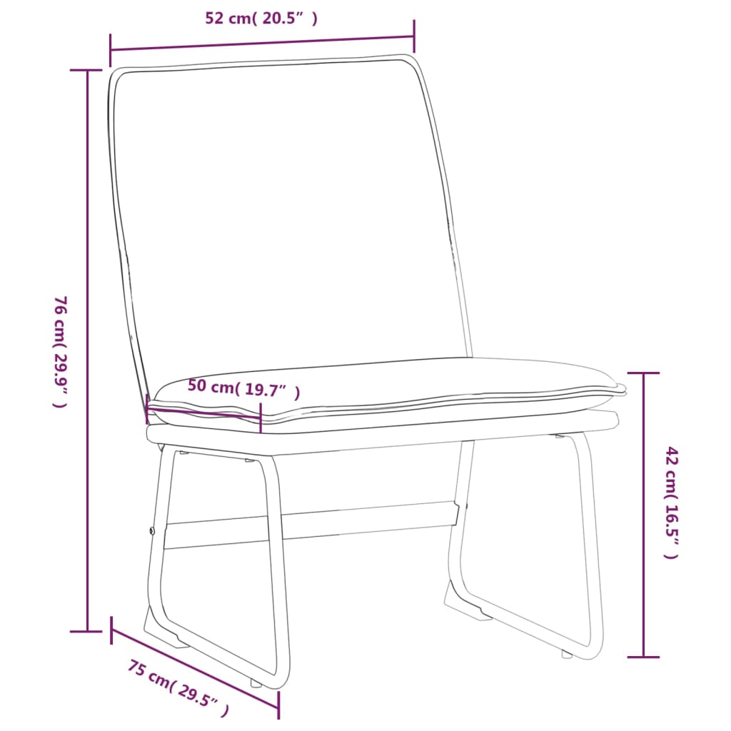 Loungesessel Taupe 52x75x76 cm Stoff