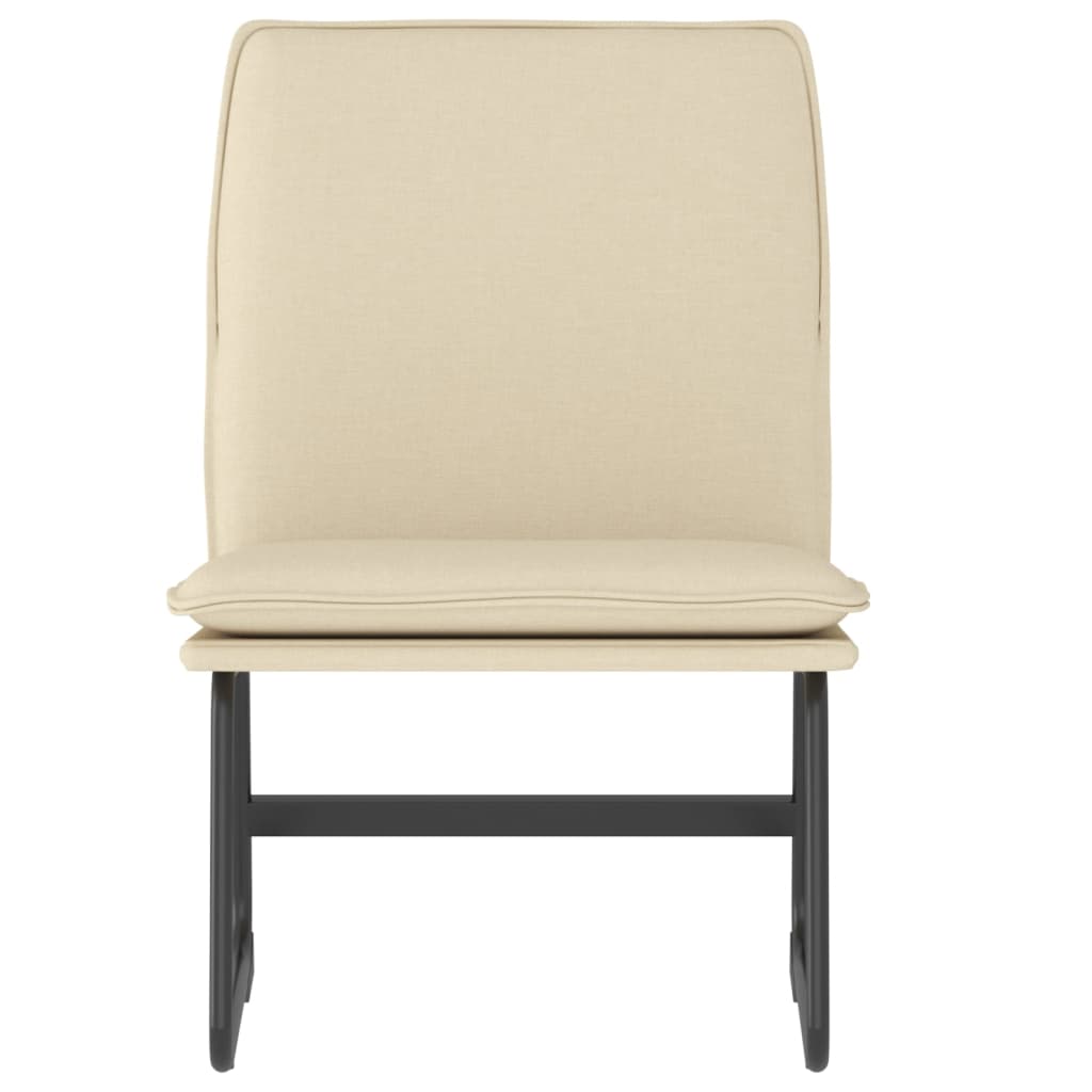 Loungesessel Creme 52x75x76 cm Stoff