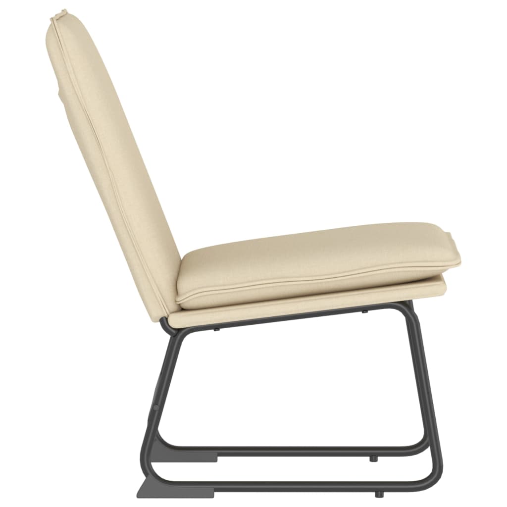 Loungesessel Creme 52x75x76 cm Stoff