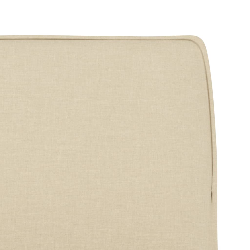 Loungesessel Creme 52x75x76 cm Stoff