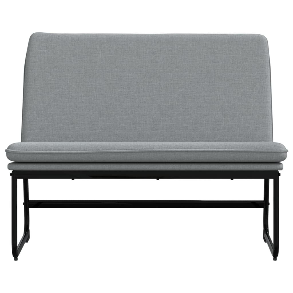 Sitzbank Hellgrau 100x75x76 cm Stoff