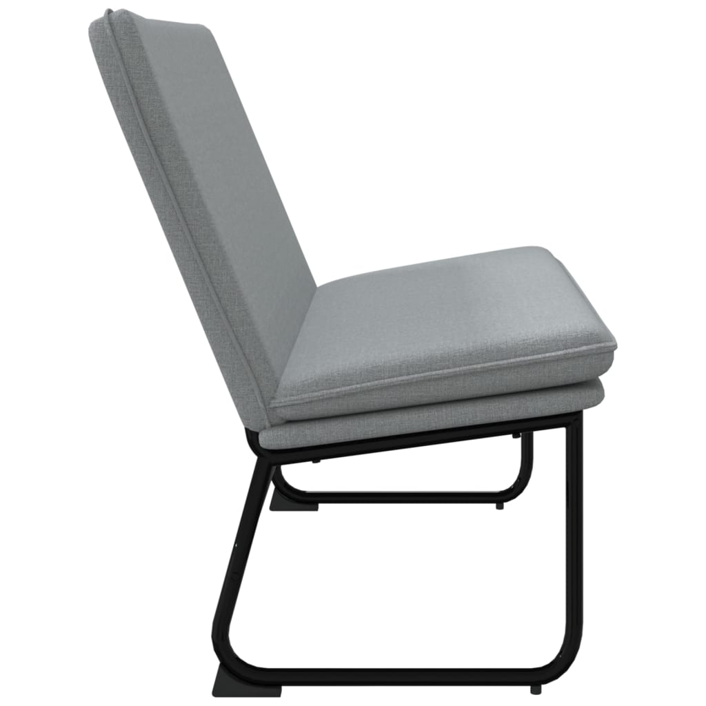 Sitzbank Hellgrau 100x75x76 cm Stoff