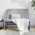 Sitzbank Hellgrau 100x75x76 cm Stoff