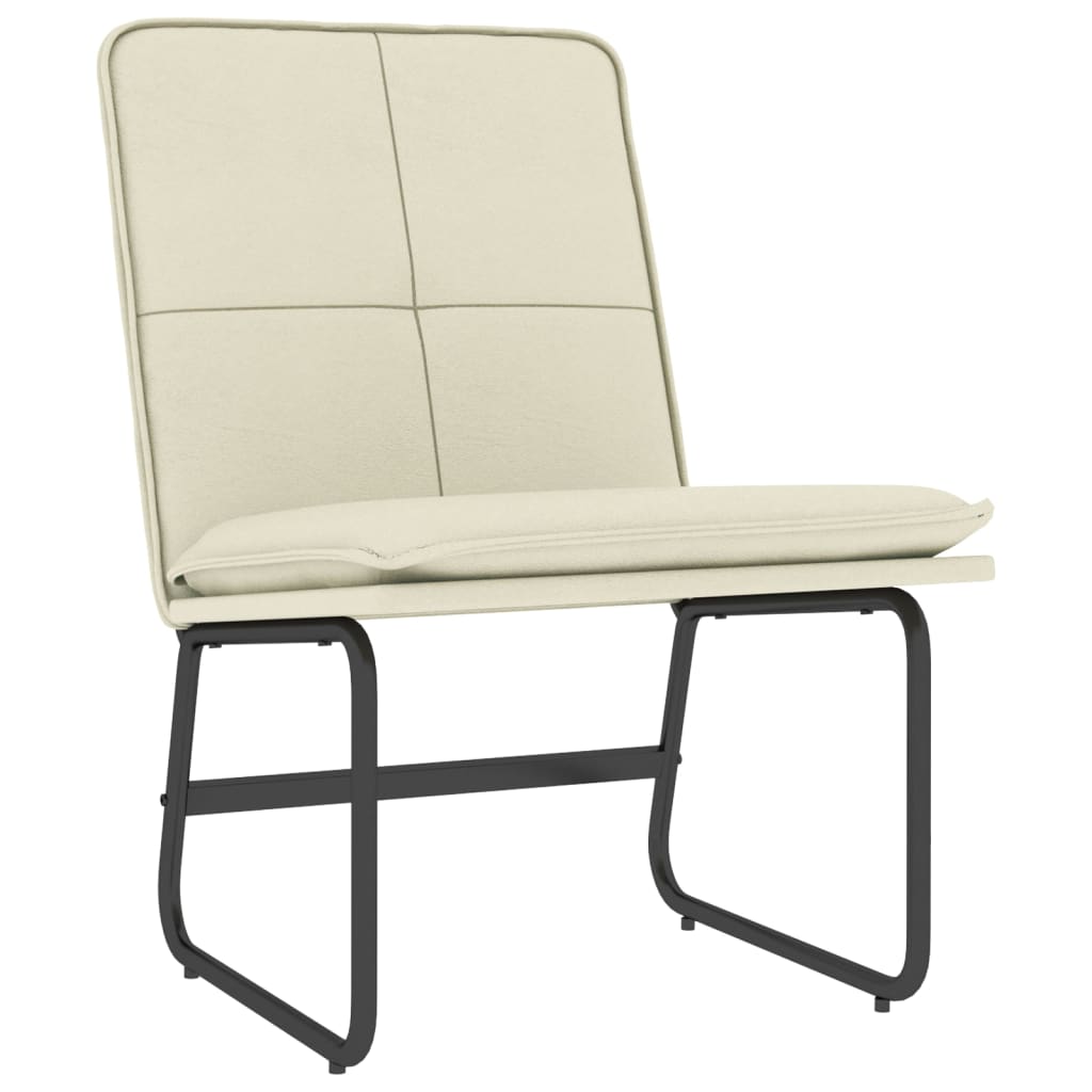 Loungesessel Creme 54x75x76 cm Kunstleder
