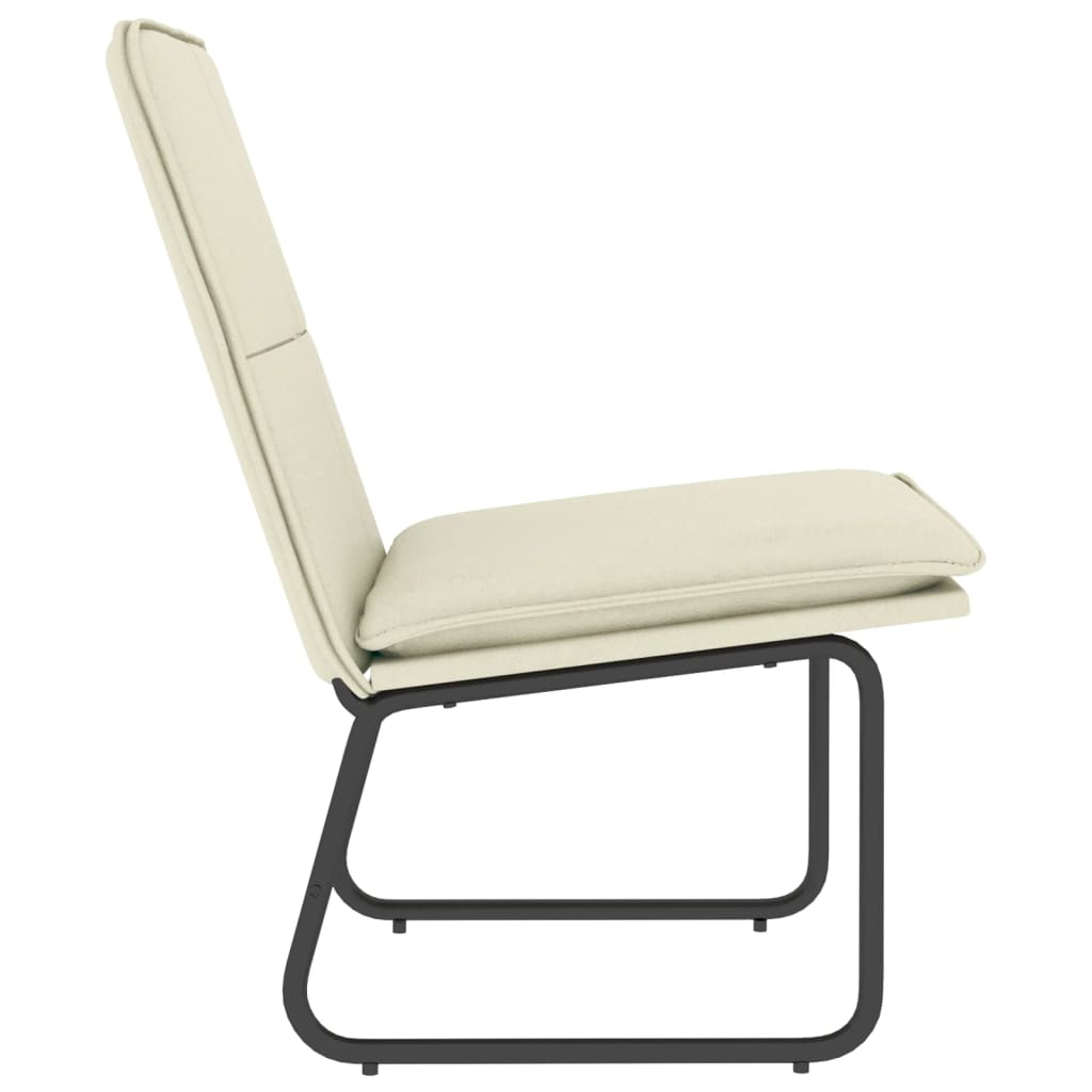 Loungesessel Creme 54x75x76 cm Kunstleder