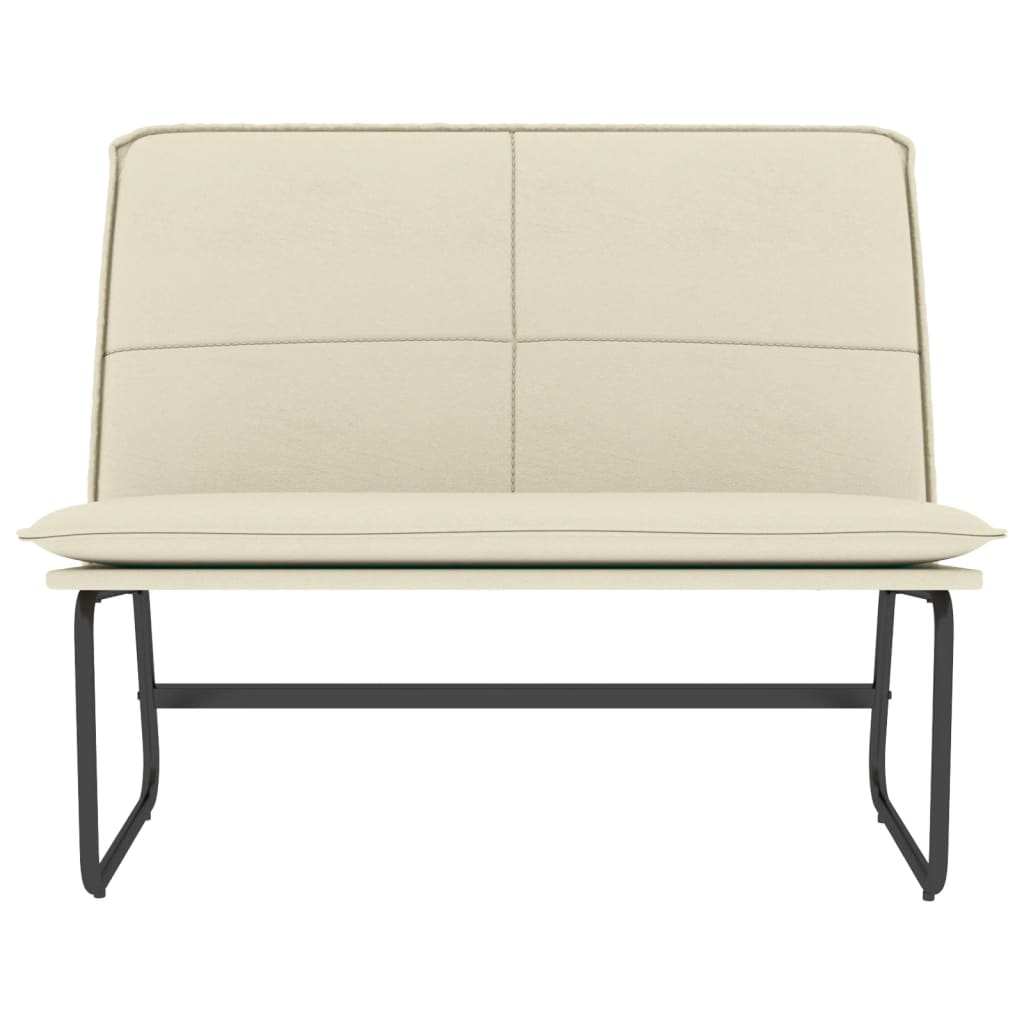 Sitzbank Creme 100x75x76 cm Kunstleder