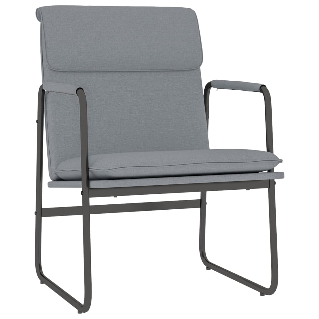Loungesessel Hellgrau 55x64x80 cm Stoff