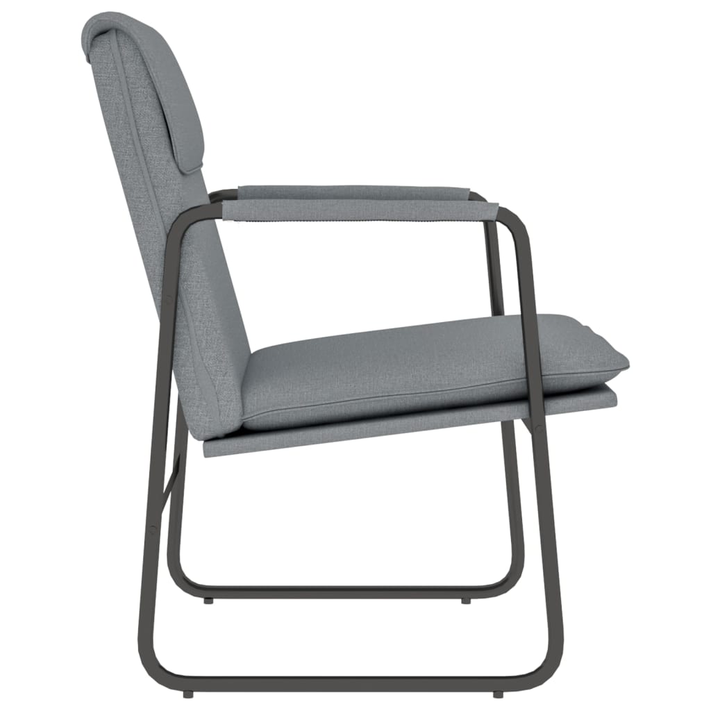 Loungesessel Hellgrau 55x64x80 cm Stoff