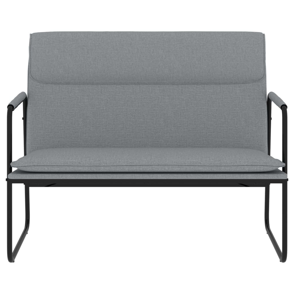 Sitzbank Hellgrau 100x64x80 cm Stoff