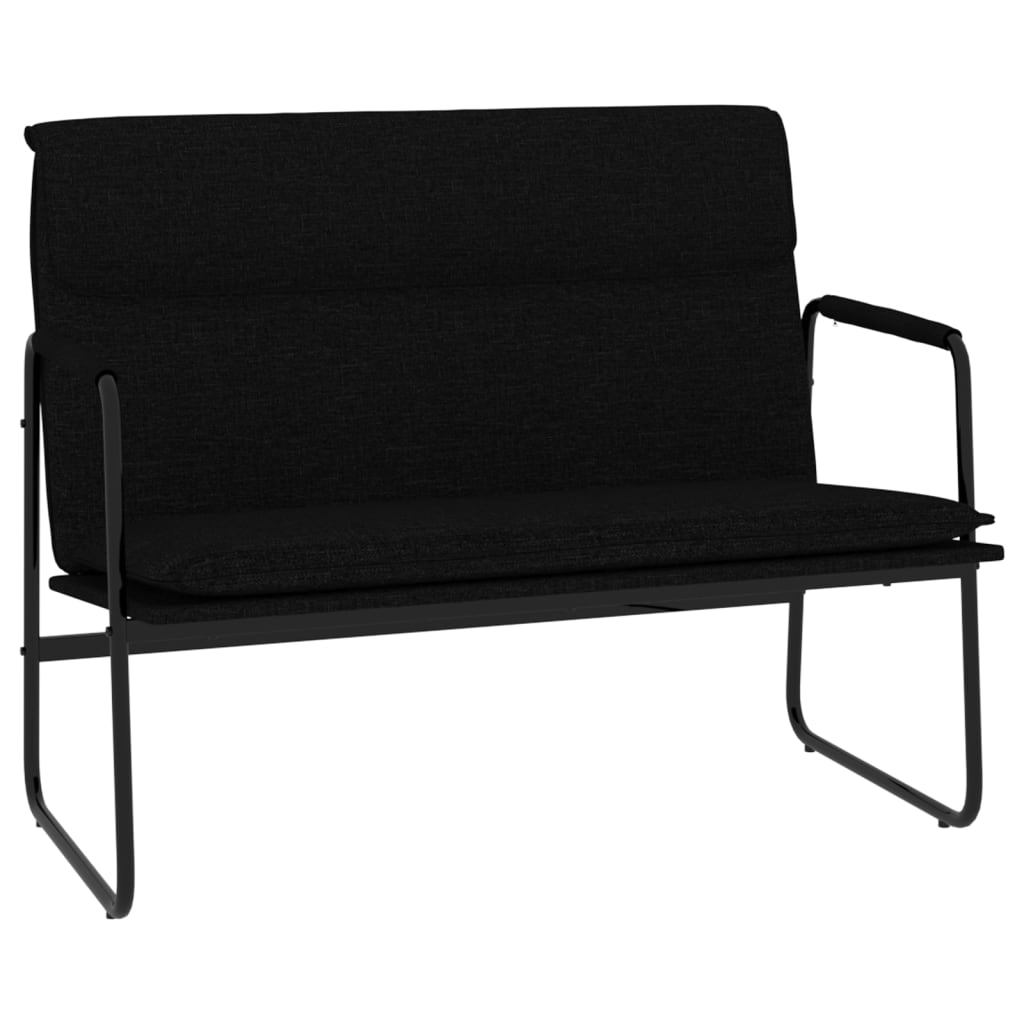 Sitzbank Schwarz 100x64x80 cm Stoff