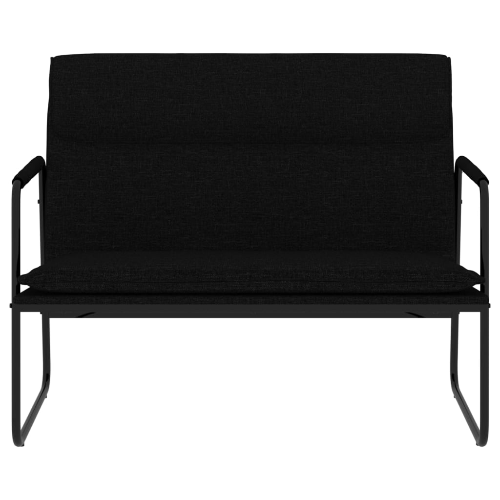 Sitzbank Schwarz 100x64x80 cm Stoff