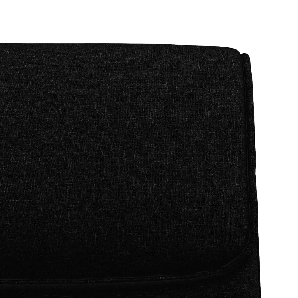 Sitzbank Schwarz 100x64x80 cm Stoff