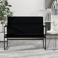 Sitzbank Schwarz 100x64x80 cm Stoff