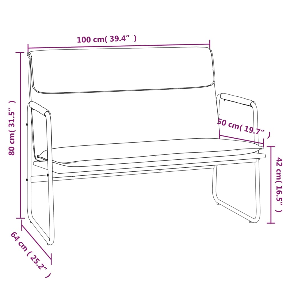 Sitzbank Dunkelgrün 100x64x80 cm Stoff