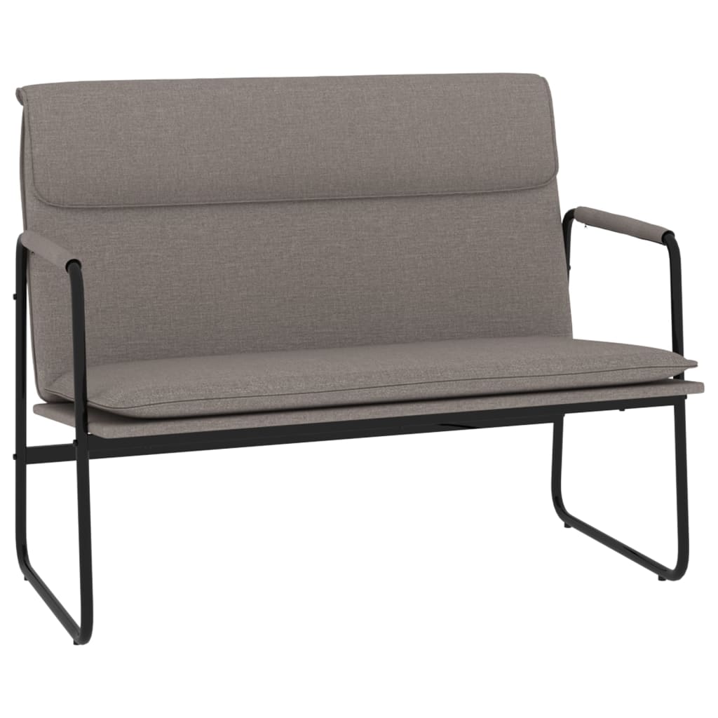 Sitzbank Taupe 100x64x80 cm Stoff