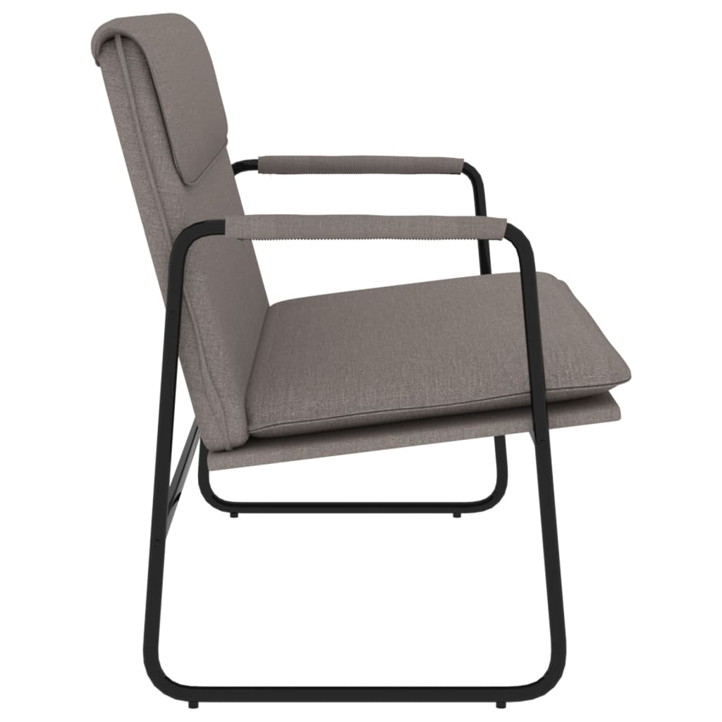 Sitzbank Taupe 100x64x80 cm Stoff