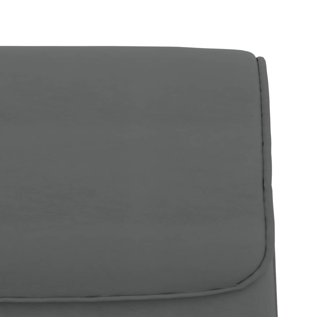 Sitzbank Grau 100x64x80 cm Kunstleder