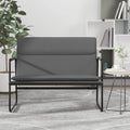 Sitzbank Grau 100x64x80 cm Kunstleder