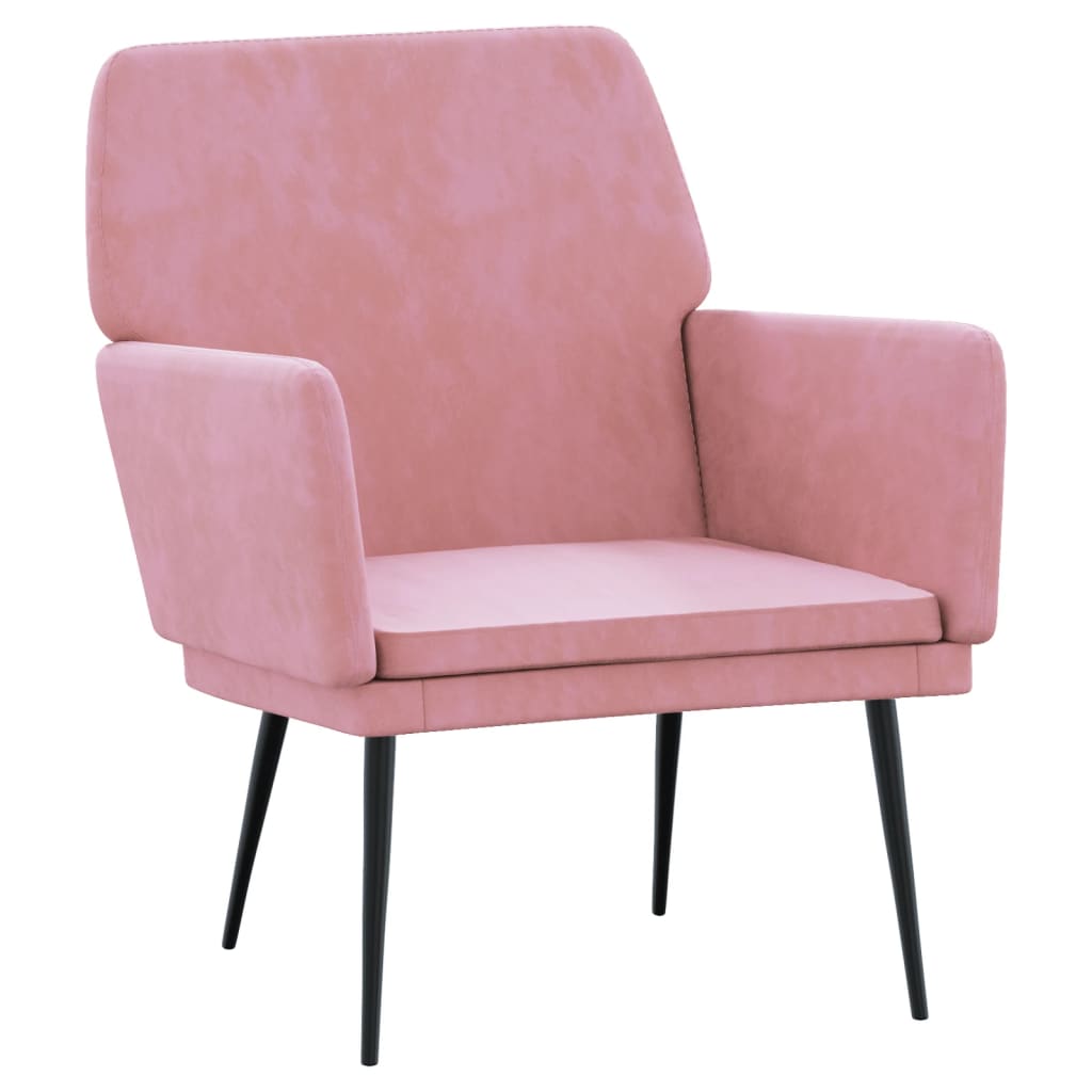 Sessel Rosa 62x79x79 cm Samt