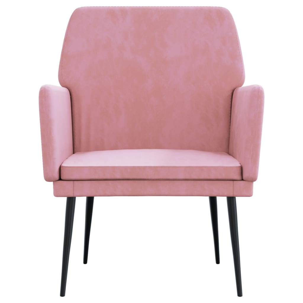 Sessel Rosa 62x79x79 cm Samt