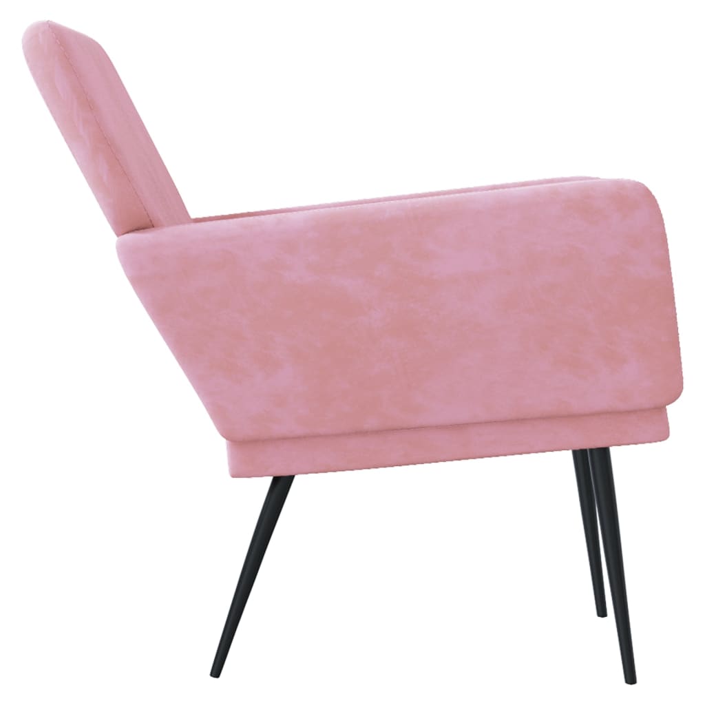 Sessel Rosa 62x79x79 cm Samt