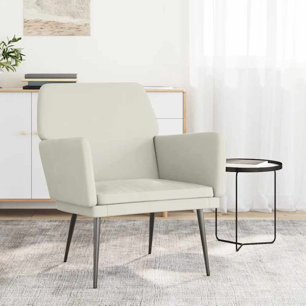 Sessel Creme 62x79x79 cm Samt
