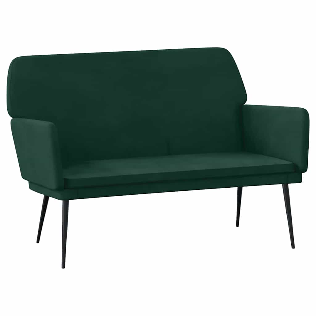 Sitzbank Dunkelgrün 108x79x79 cm Samt