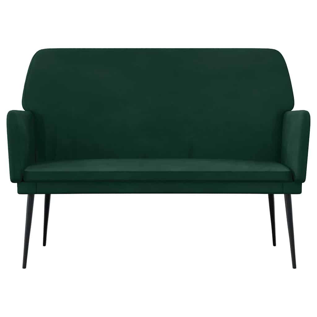 Sitzbank Dunkelgrün 108x79x79 cm Samt