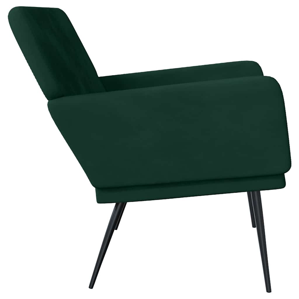Sitzbank Dunkelgrün 108x79x79 cm Samt