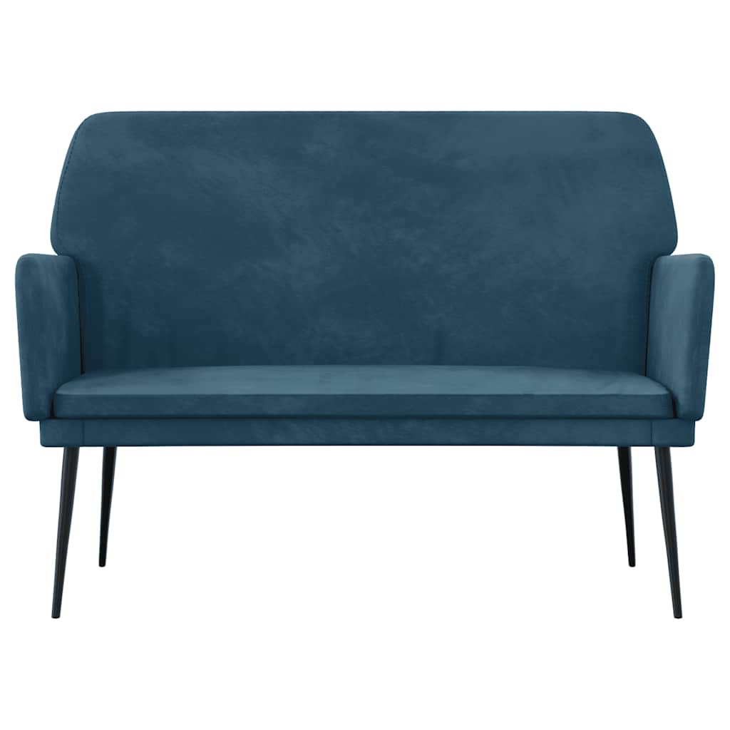 Sitzbank Blau 108x79x79 cm Samt