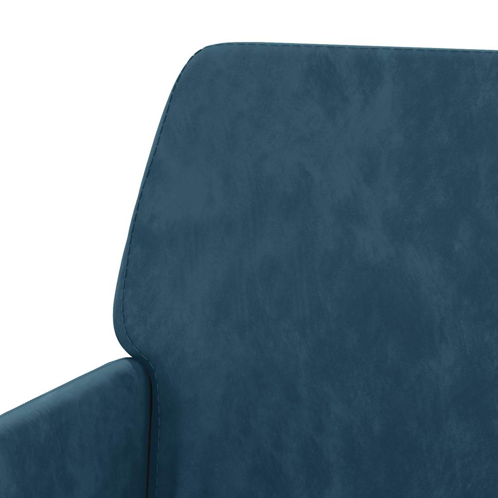 Sitzbank Blau 108x79x79 cm Samt