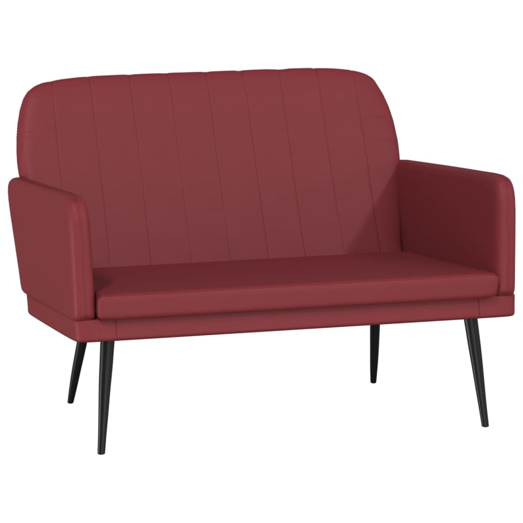 Sitzbank Weinrot 107x80x81 cm Kunstleder