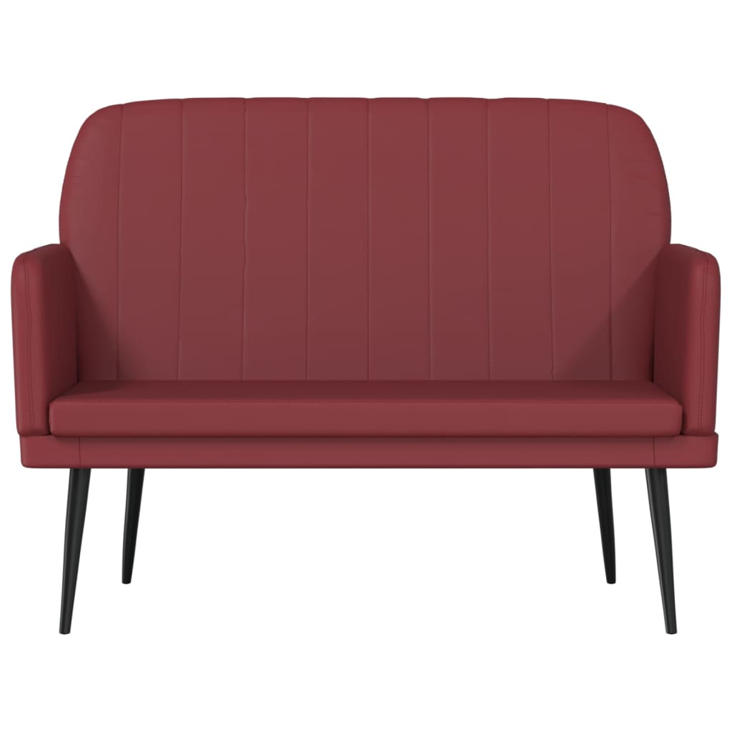 Sitzbank Weinrot 107x80x81 cm Kunstleder