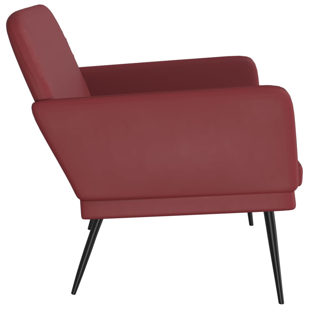 Sitzbank Weinrot 107x80x81 cm Kunstleder