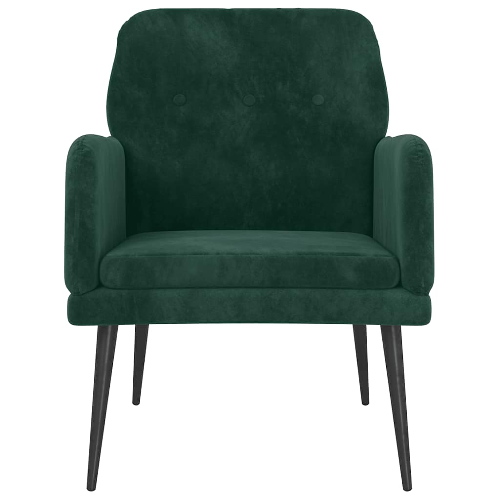 Sessel Dunkelgrün 62x79x79 cm Samt