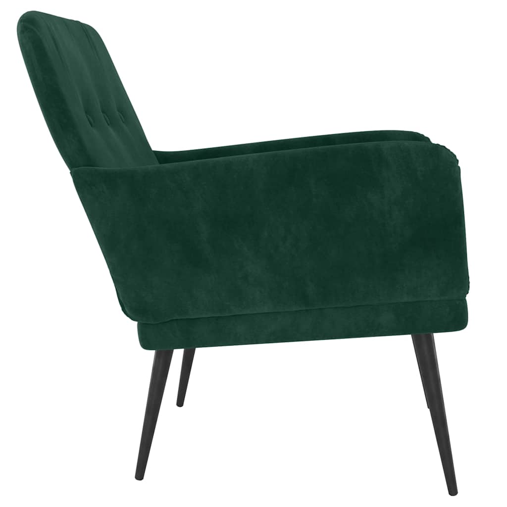 Sessel Dunkelgrün 62x79x79 cm Samt