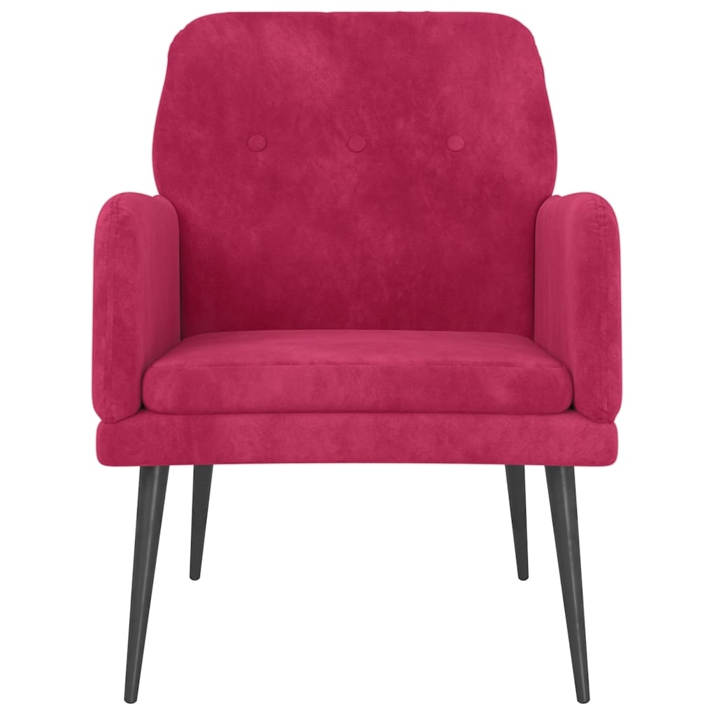 Sessel Weinrot 62x79x79 cm Samt