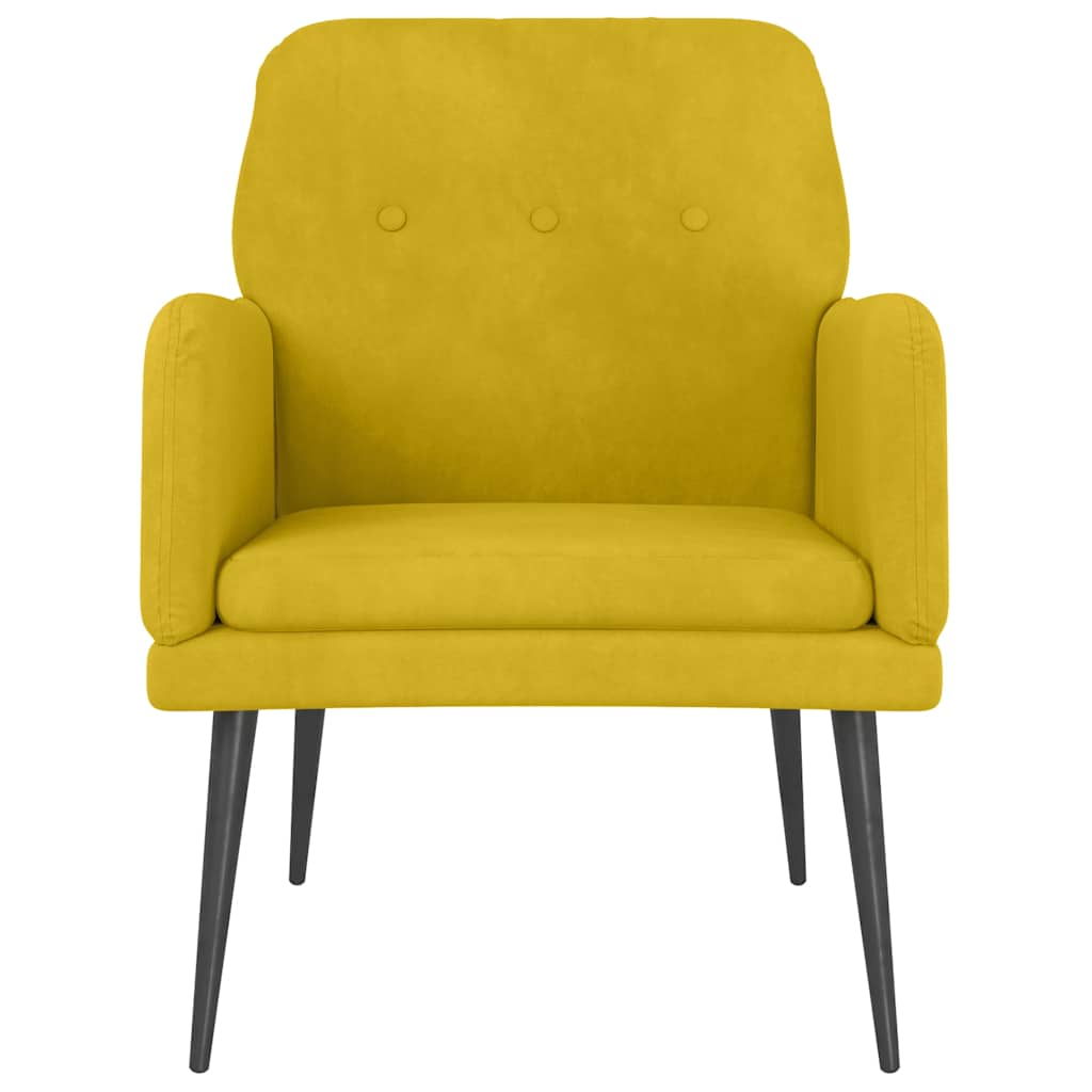 Sessel Gelb 62x79x79 cm Samt